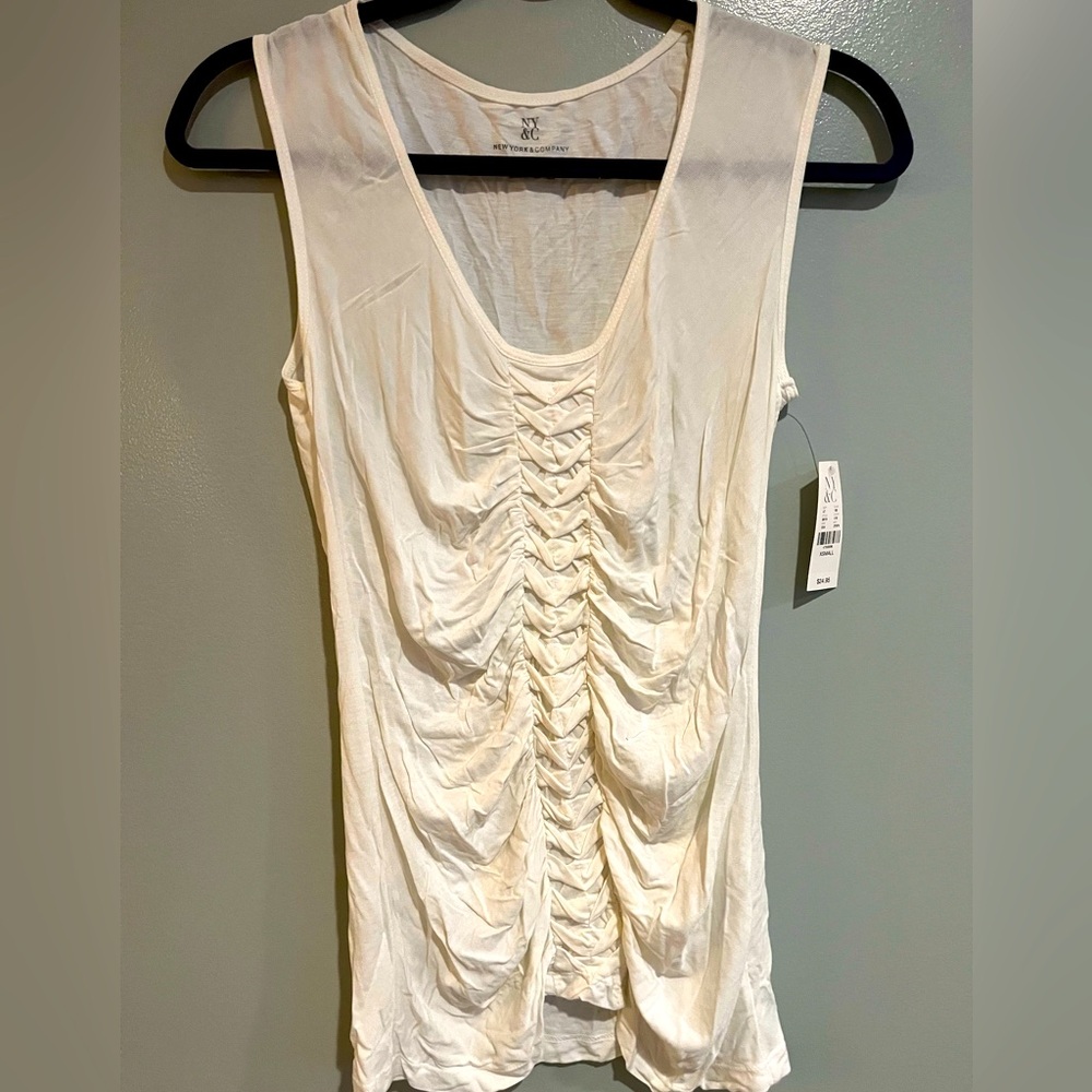NWT NY&C Tank, white, XS.